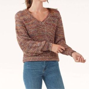 Splendid Briar Marled V-Neck Sweater In Multi